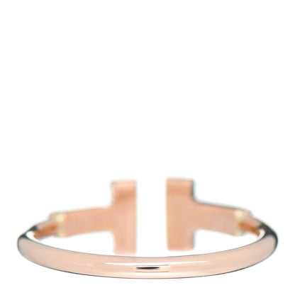 Tiffany 18K Rose Gold Diamond T Wire Ring 50 5.5 4 of 5