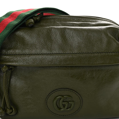 Gucci Piuma Lux Energy Web Monochrome Double G Crossbody Bag Military Wood 7 of 9