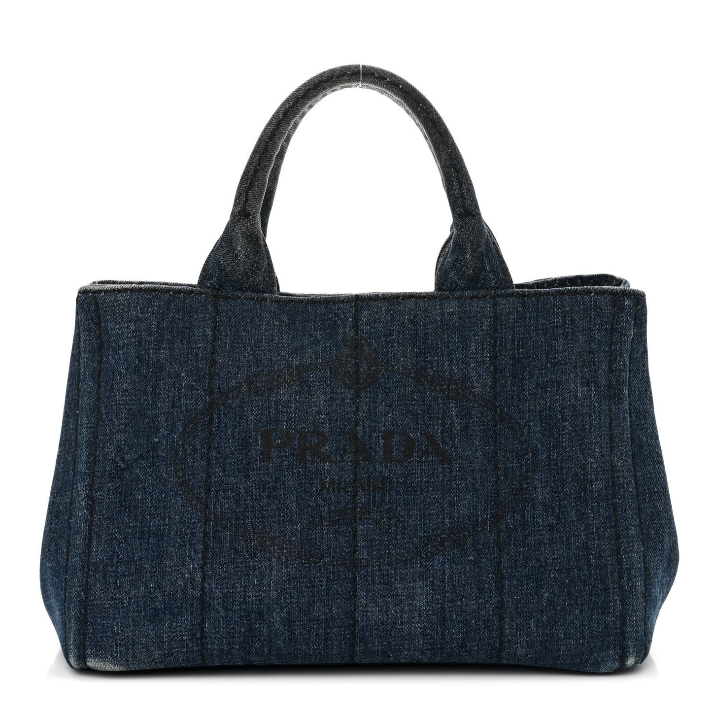 Denim Canapa Small Logo Tote Avio