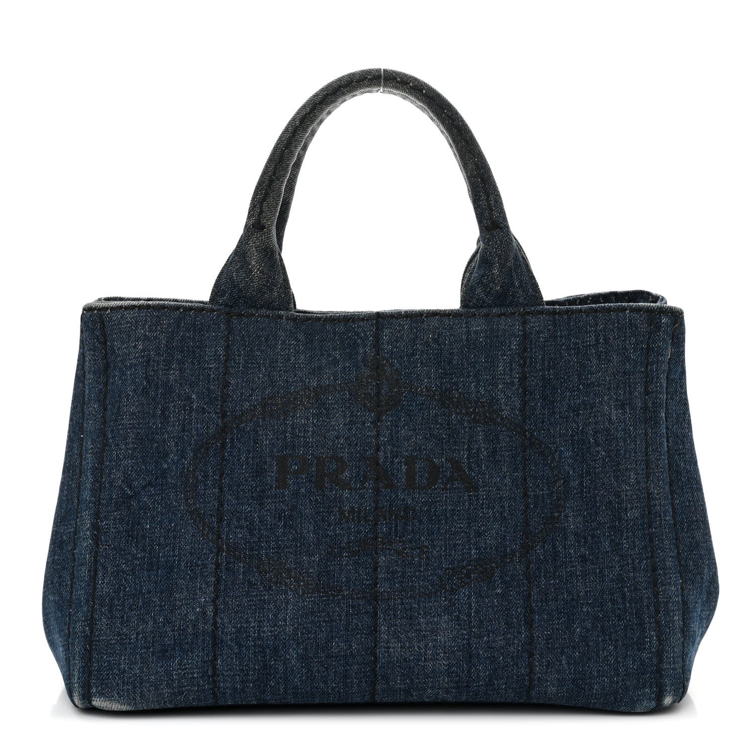 Prada Denim Canapa Small Logo Tote Avio 1 of 18