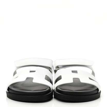 Hermes Calfskin Womens Chypre Sandals 38 White 2 of 9