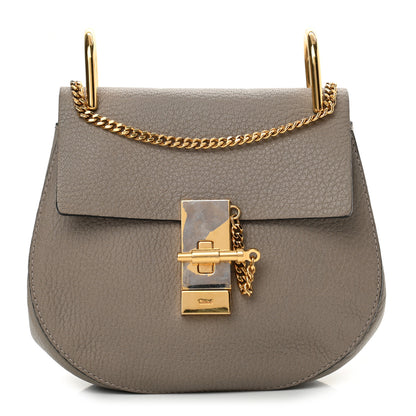 Chloe Grained Lambskin Mini Drew Shoulder Bag Motty Grey 1 of 15