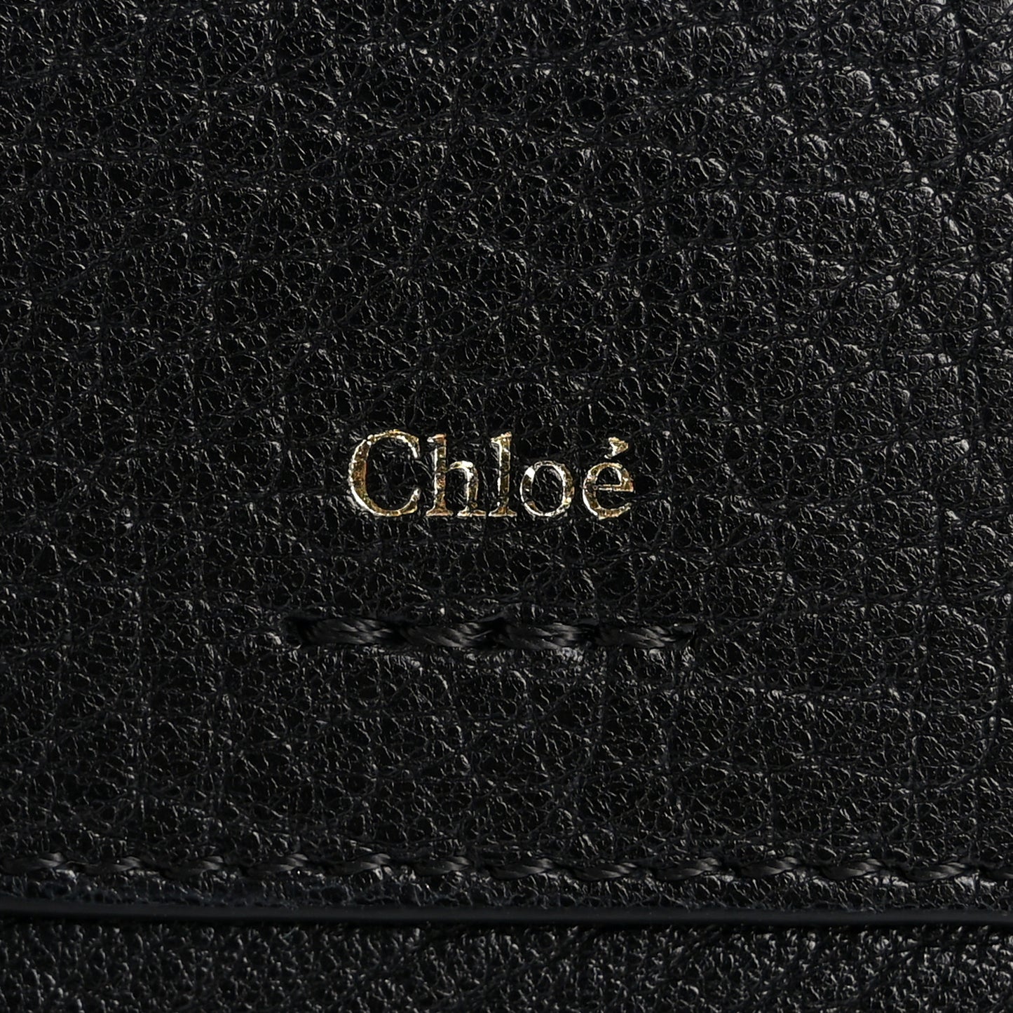 Grained Calfskin Drew Card Holder Black