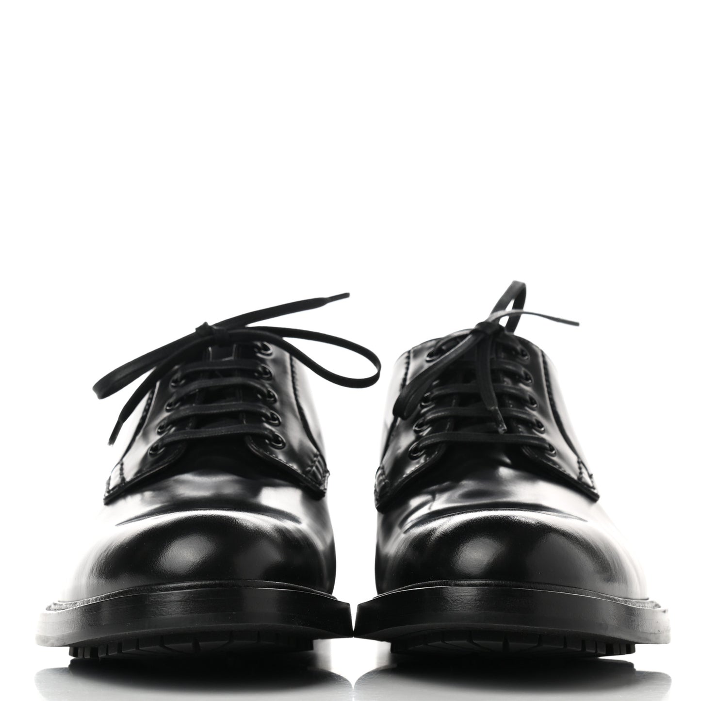 Calfskin Mens Derby Shoes 9 Black