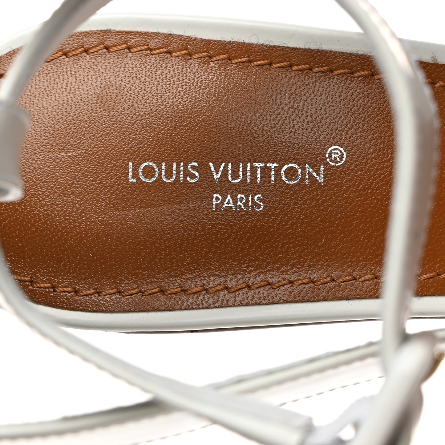 Calfskin Trinity 100 Sandals 38.5 White