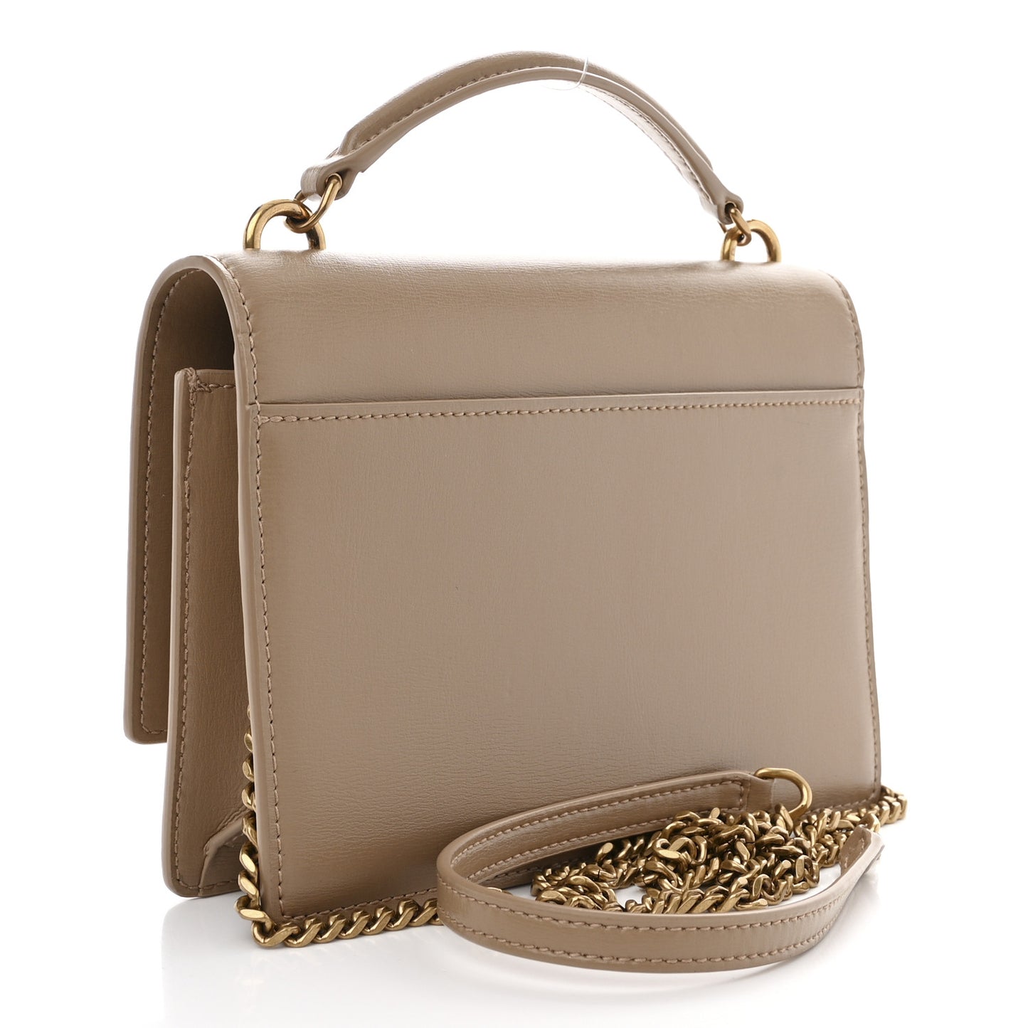Calfskin Monogram Sunset Chain Wallet Dark Toffee