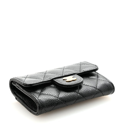 Chanel Caviar Quilted Flap Card Holder Wallet Black 4 of 9