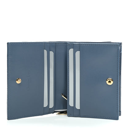 Christian Dior Patent Cannage Mini Lady Dior Wallet Gray Stone 5 of 9