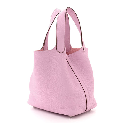 Hermes Taurillon Clemence Picotin Lock 18 PM Mauve Sylvestre 3 of 11