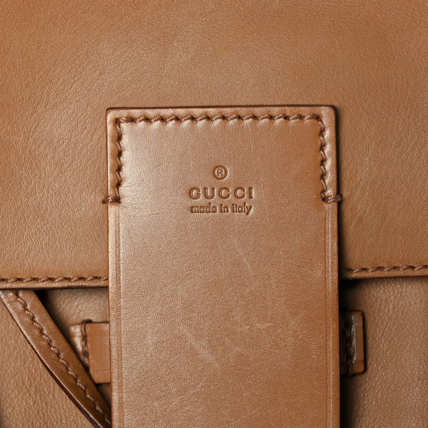 Calfskin Shoulder Bag Light Brown