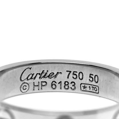 Cartier 18K White Gold 3.5mm LOVE Wedding Band Ring 50 5.25 4 of 4