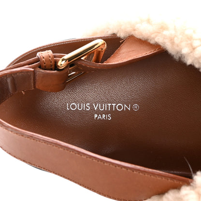 Louis Vuitton Shearling Paseo Flat Comfort Sandal 40 Nude 8 of 10