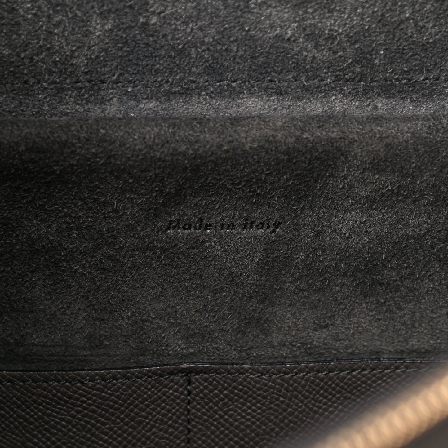 Grained Calfskin Mini Belt Bag Grey