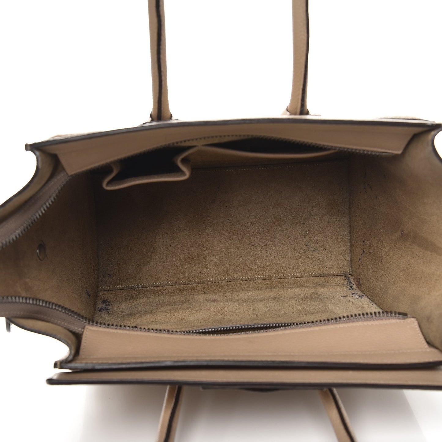 Drummed Calfskin Micro Luggage Dune