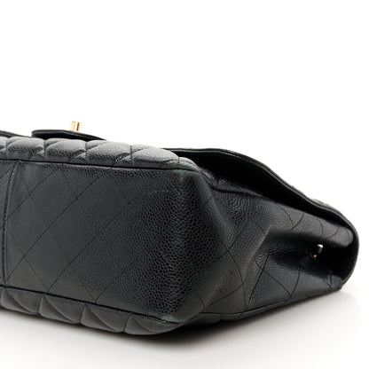 Chanel Caviar Quilted Jumbo Single Flap Black 11 of 14