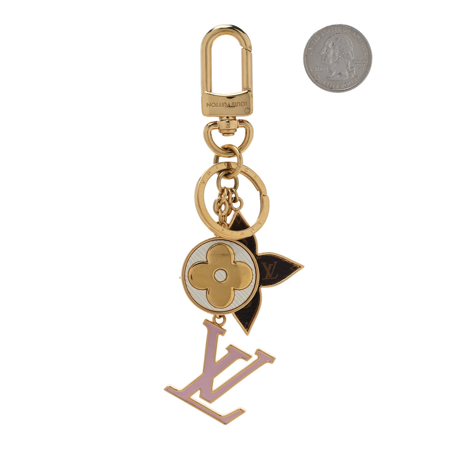 Louis Vuitton Spring Street Bag Charm Key Holder Gold 2 of 4