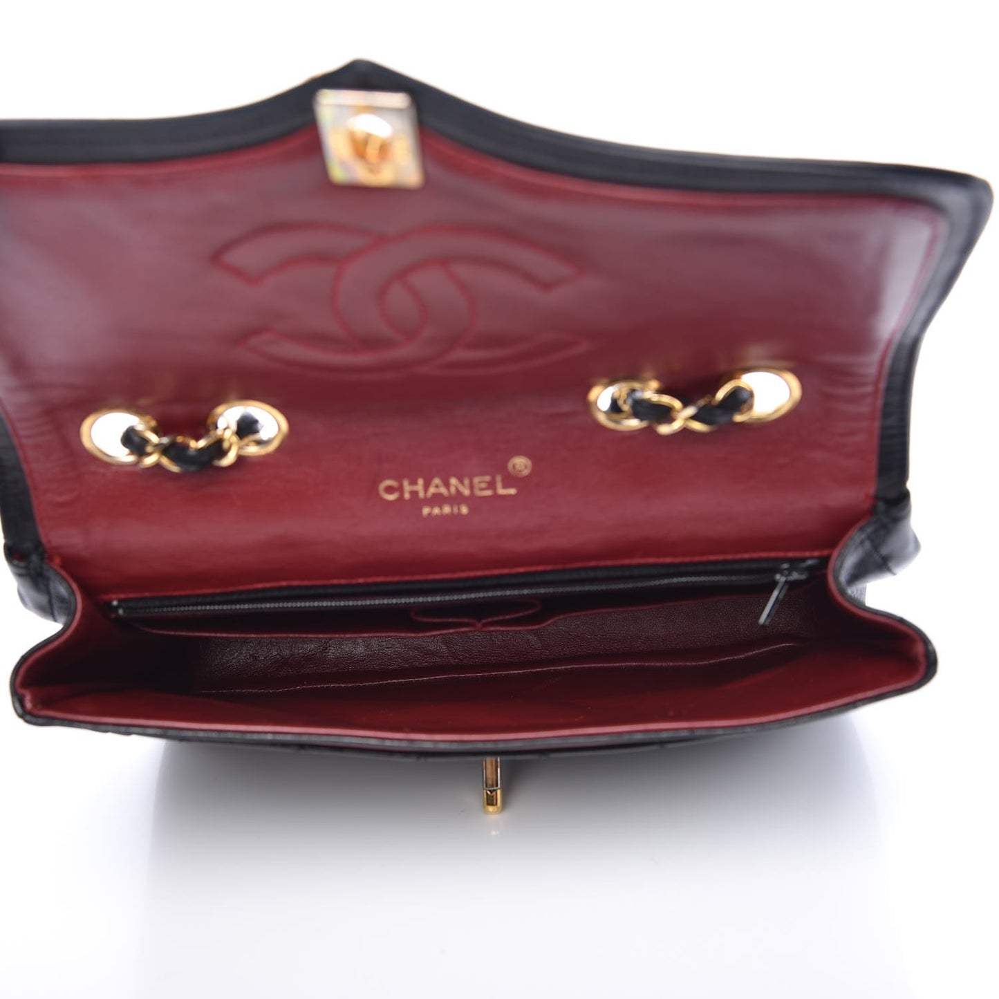 Lambskin Quilted Small Single Flap Black