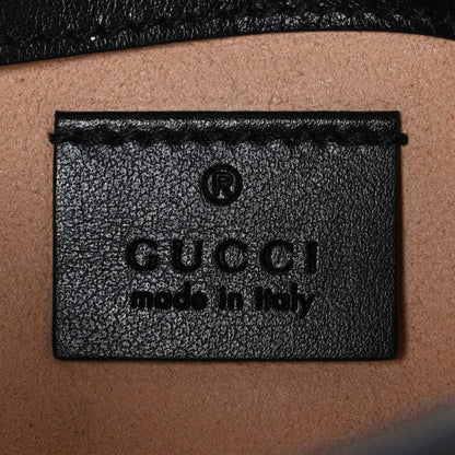 Gucci Calfskin Matelasse Super Mini GG Marmont Shoulder Bag Black 5 of 9