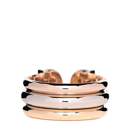 Cartier 18K Pink Yellow White Gold Diamond C De Ring 51 5.75 3 of 4