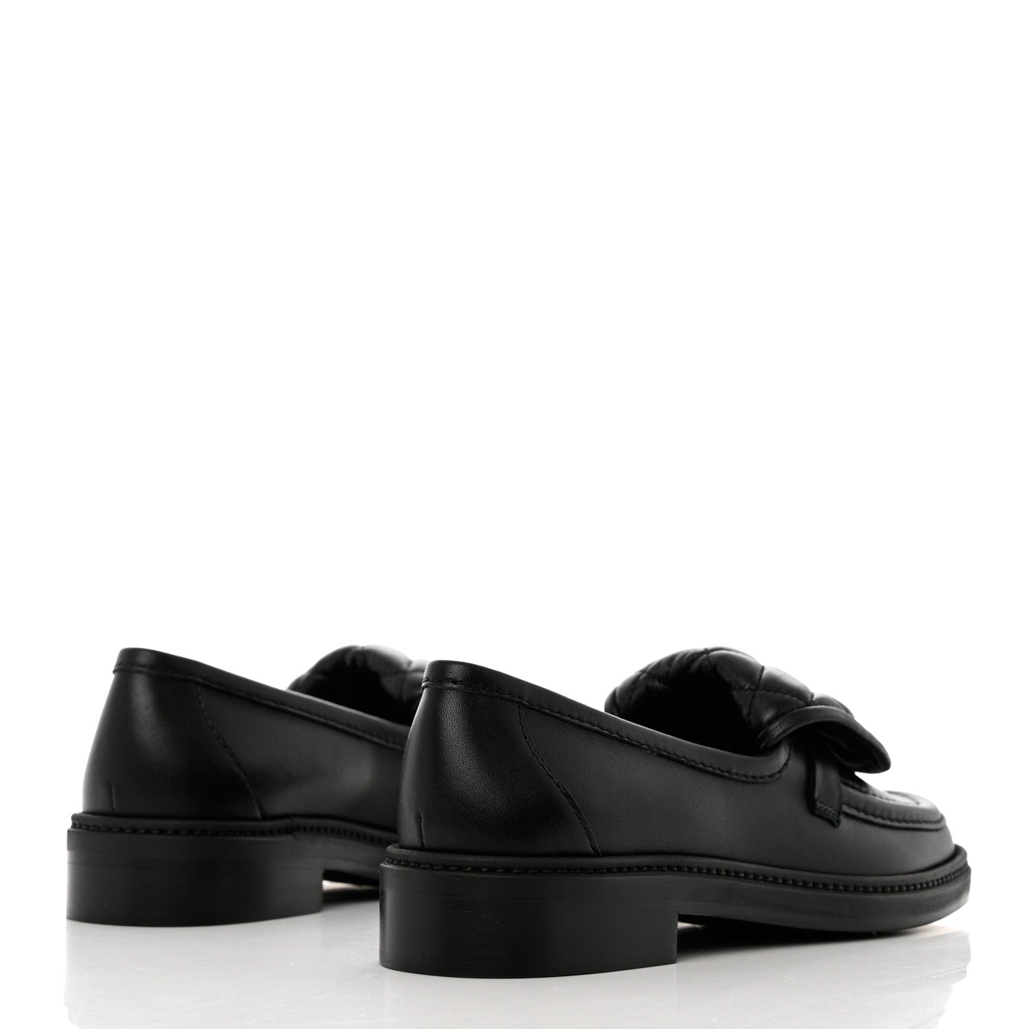 Chanel Lambskin Quilted CC Turnlock Loafers 37 Black 4 of 9