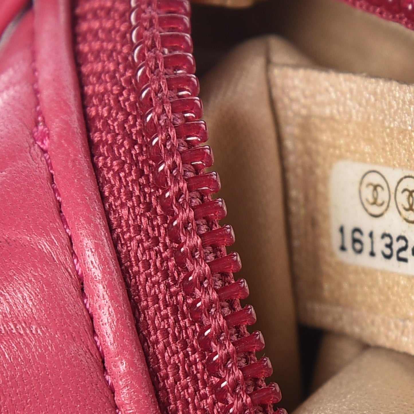 Lambskin Camellia Embossed Key Holder Case Fuchsia