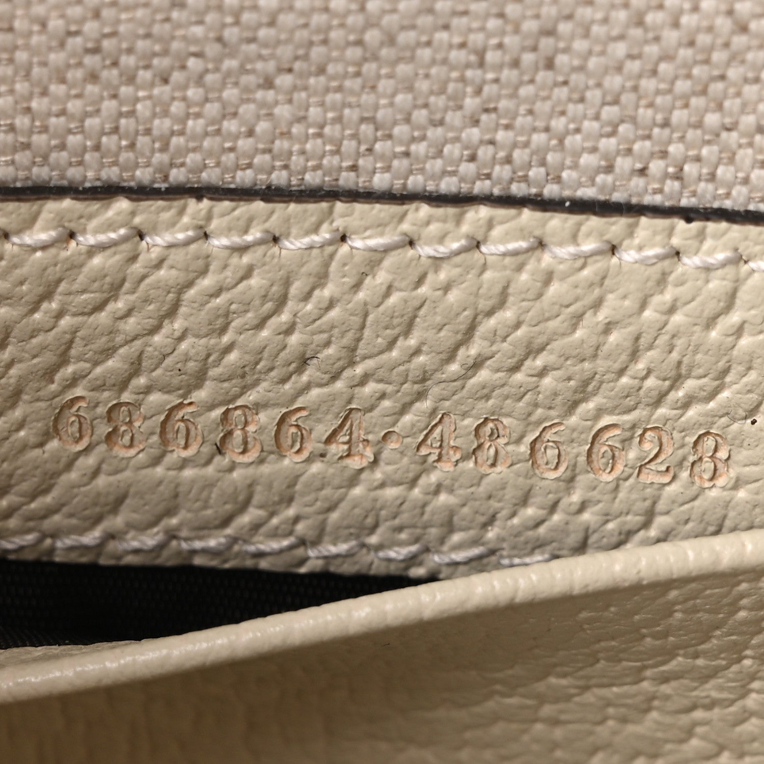 Gucci Monogram Jumbo GG Textured Dollar Calfskin Web Small Bamboo 1947 Top Handle Bag Off White 7 of 10