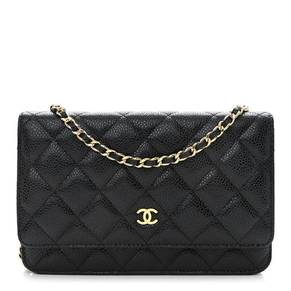 Chanel Caviar Quilted Wallet on Chain WOC Black 1 of 13