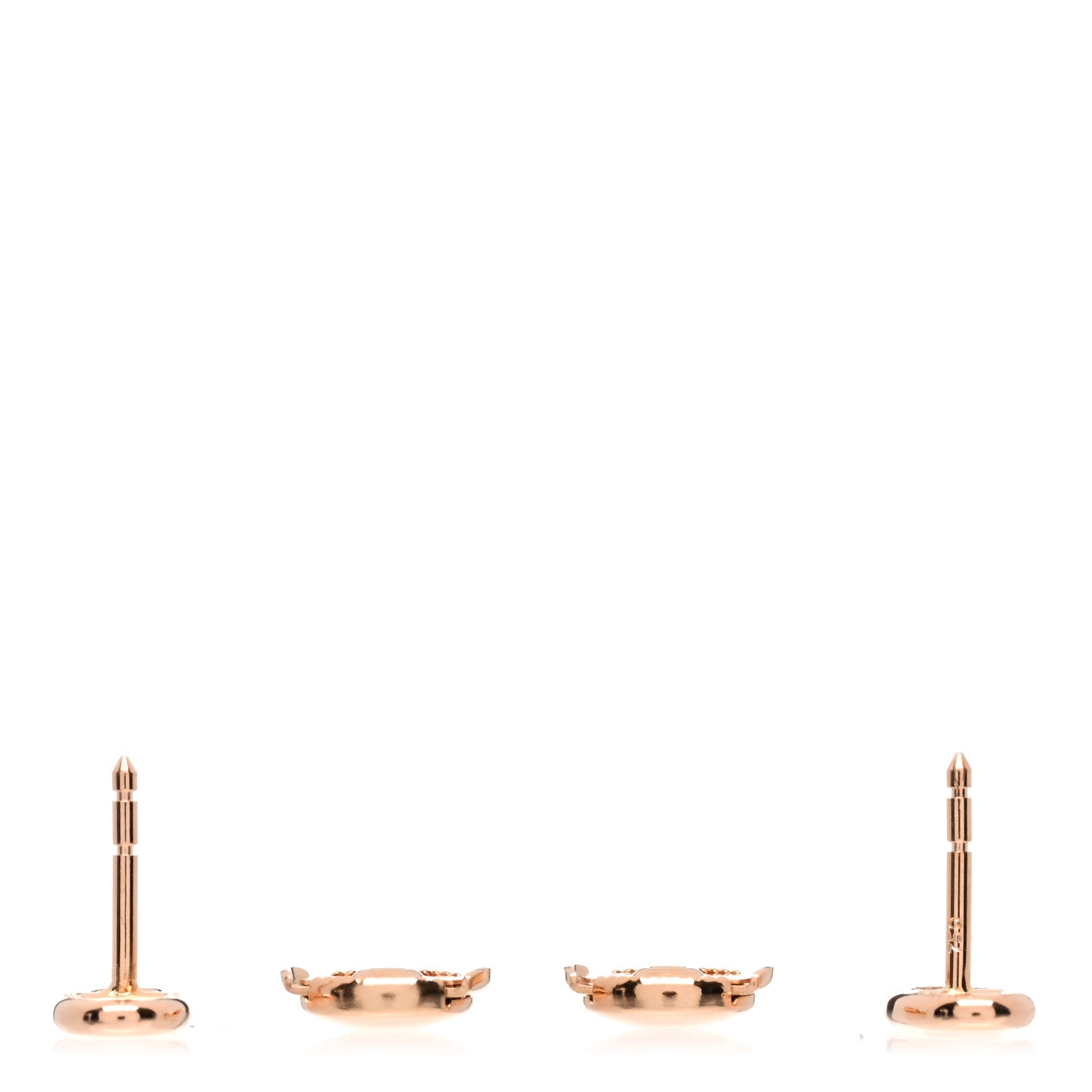 Hermes 18K Rose Gold TPM Farandole Stud Earrings 3 of 5