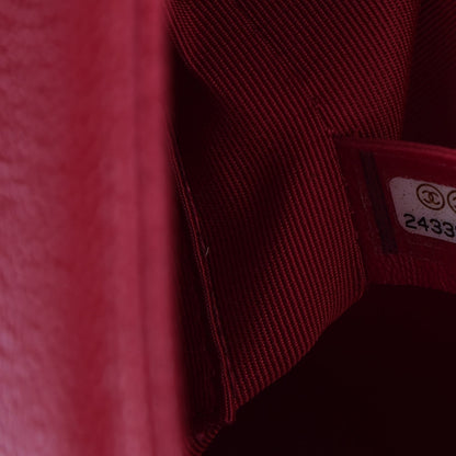 Chanel Caviar Large Carry Around Flap Bag Red 7 of 8