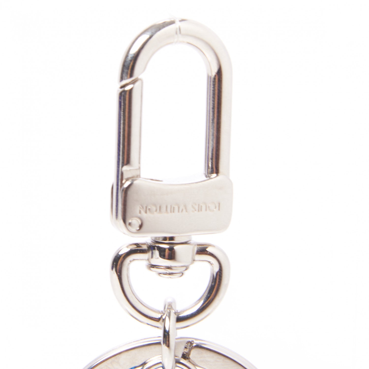 Louis Vuitton LV Initiales Cosmic Bag Charm Key Holder Blue Silver 5 of 5