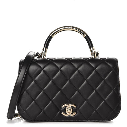 Chanel Lambskin Small Carry Chic Flap Black 1 of 9