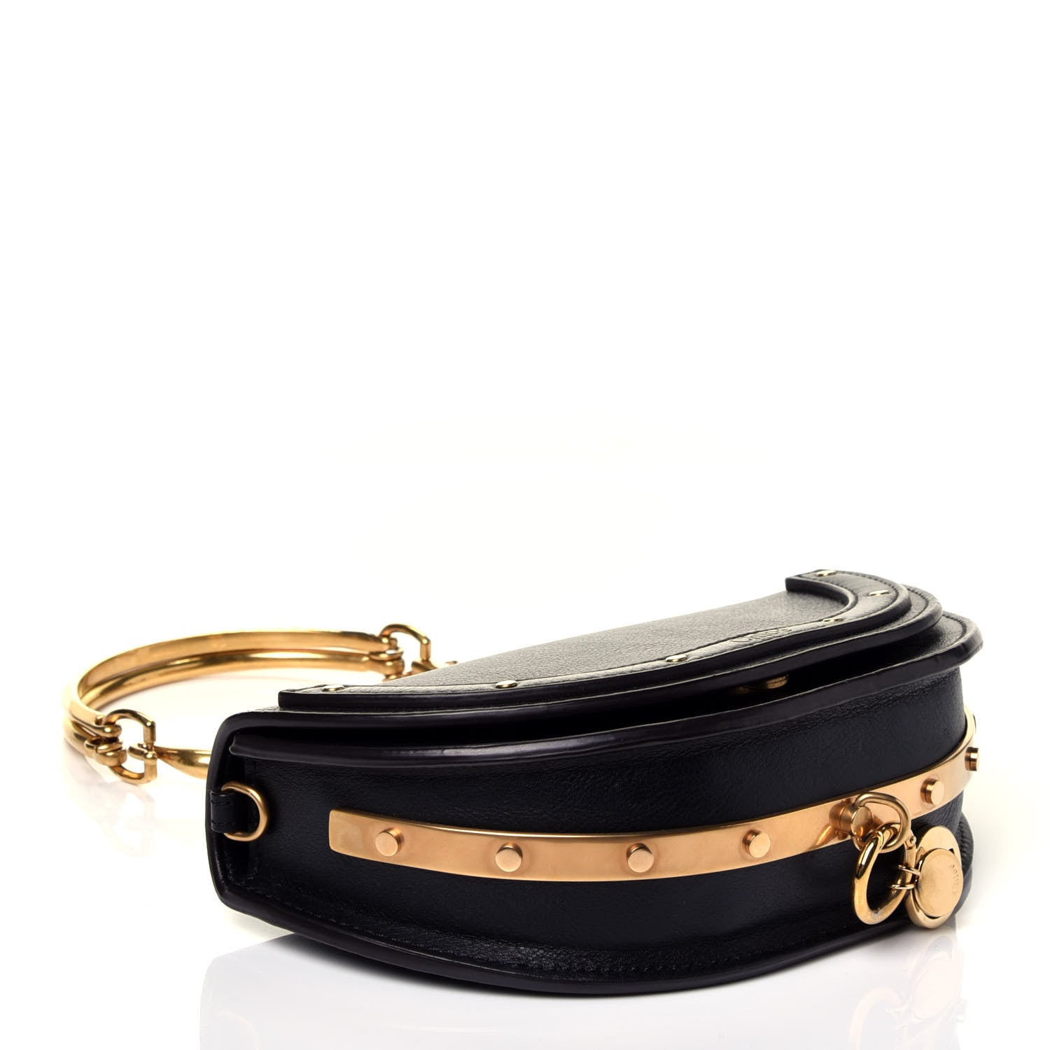 Chloe Calfskin Small Nile Bracelet Minaudiere Bag Black 4 of 9