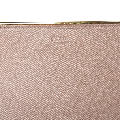 Prada Saffiano Metal Bar Chain Wallet Cammeo 6 of 7