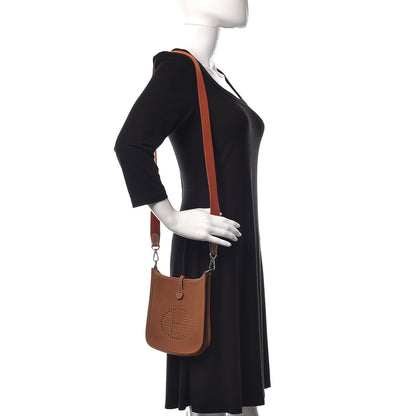 Hermes Taurillon Clemence Amazone Evelyne TPM Gold Cuivre 2 of 10