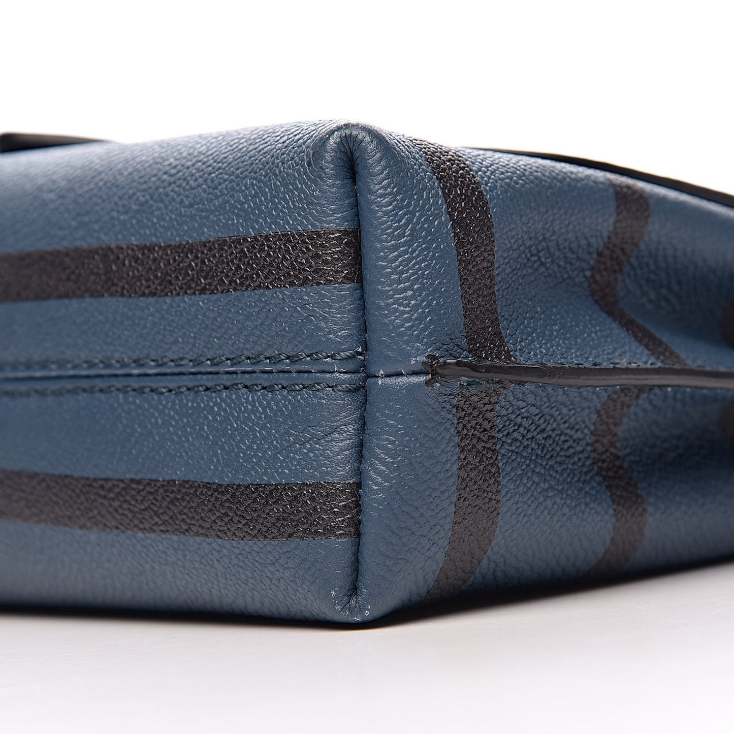 Soft Grained Calfskin Check Graphic Print Small Medley Crossbody Blue