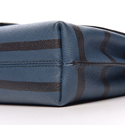 Burberry Soft Grained Calfskin Check Graphic Print Small Medley Crossbody Blue 11 of 12