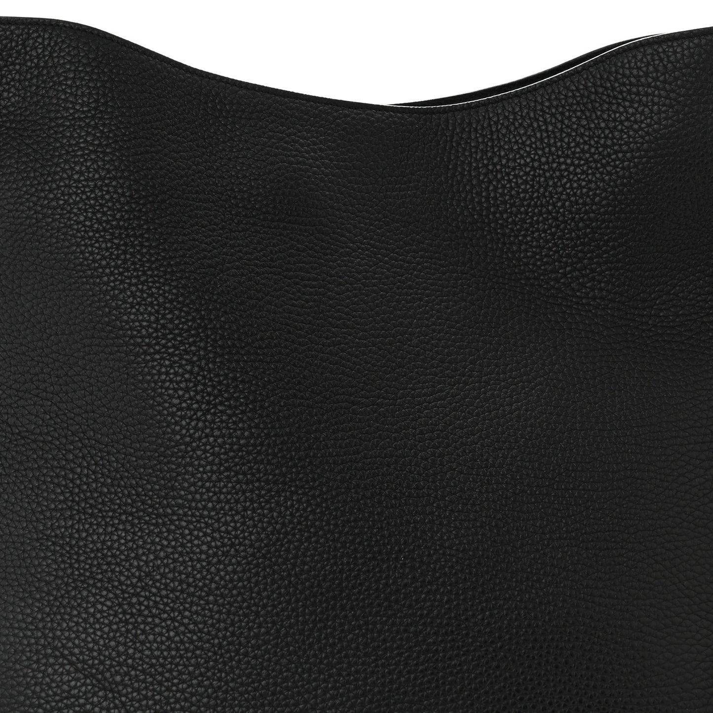 Pebbled Calfskin Large Alix Padlock Zip Hobo Bag Black
