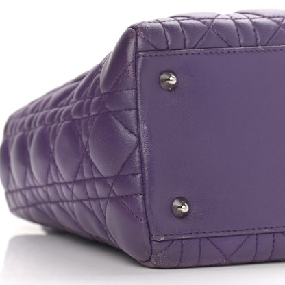Christian Dior Lambskin Cannage Medium Lady Dior Purple 8 of 13