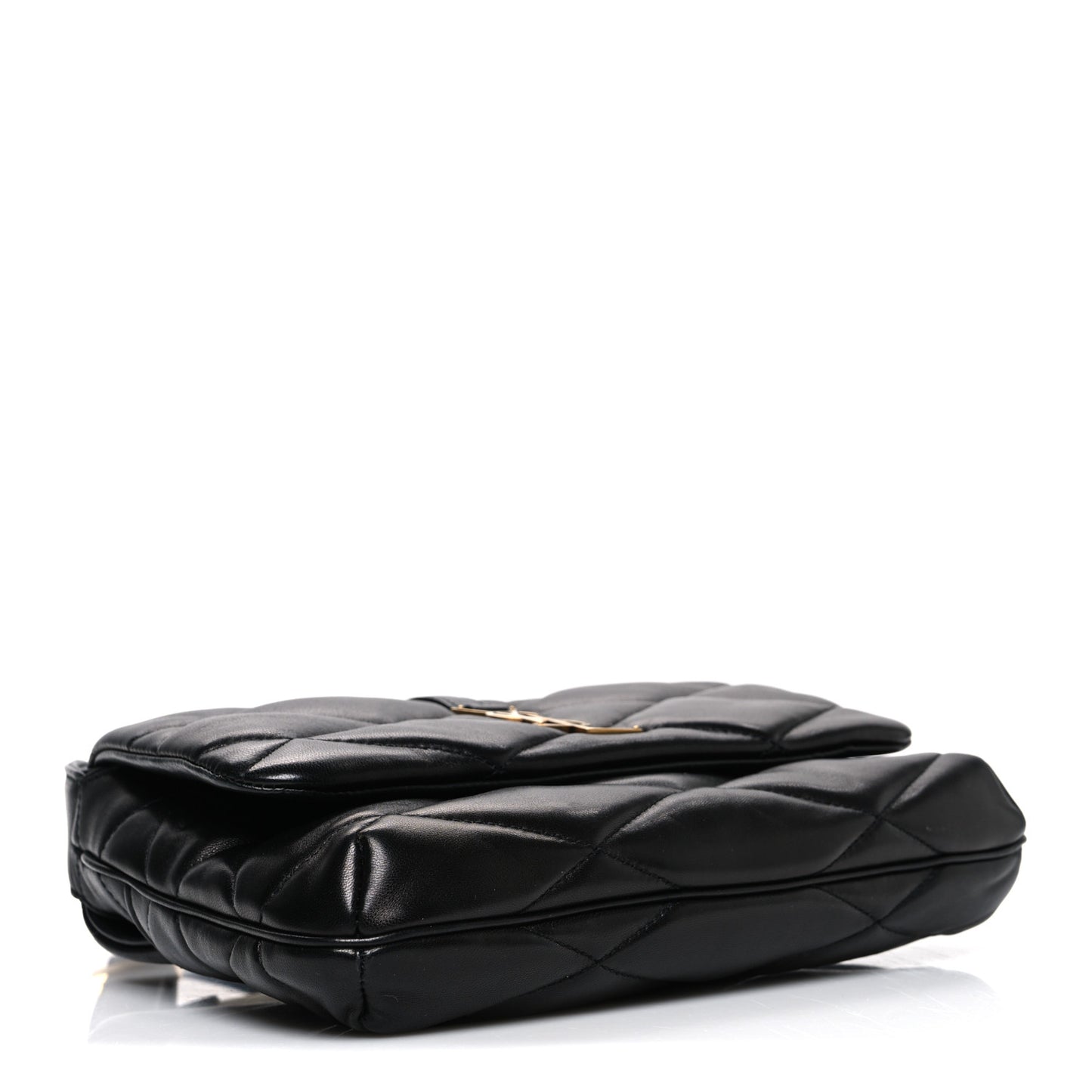 Lambskin Quilted Le 57 Diamond Shoulder Bag Black