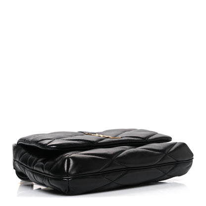 Saint Laurent Lambskin Quilted Le 57 Diamond Shoulder Bag Black 4 of 10