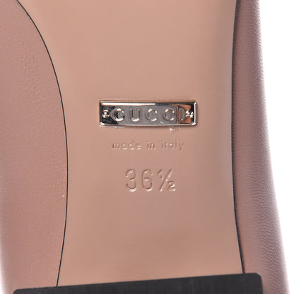 Gucci Nappa Crystal Interlocking G Low Heel Pumps 36.5 Dark Cipria 6 of 9