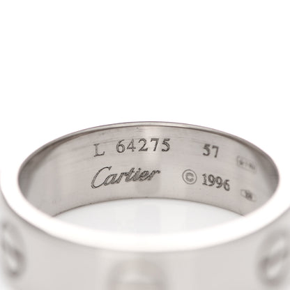 Cartier 18K White Gold 6mm LOVE Ring 57 8 4 of 5