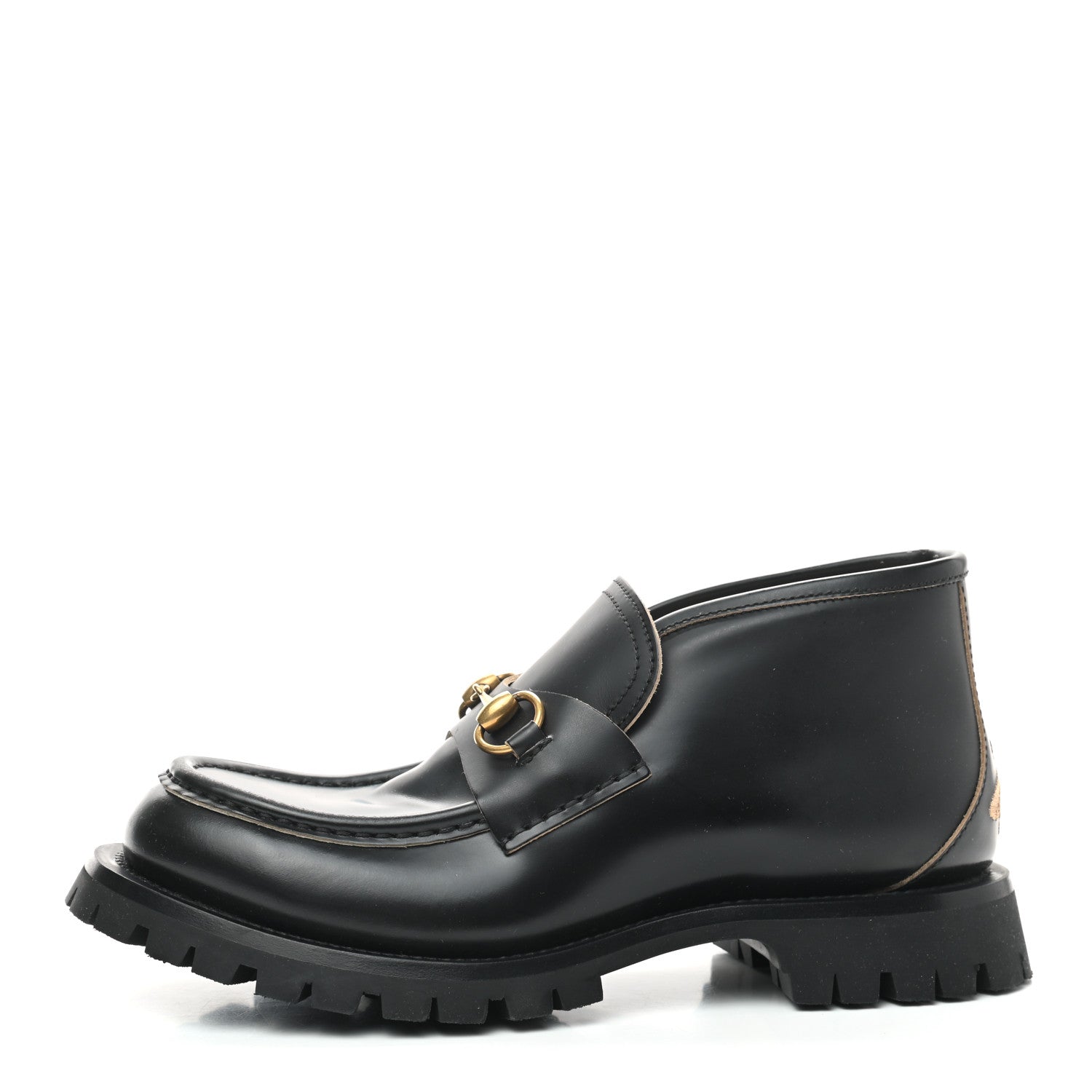 Gucci Cordovan Lux Mens Harald Horsebit Ankle Boots 7 Black 1 of 8
