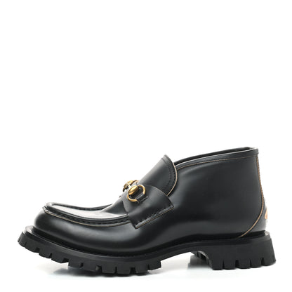 Gucci Cordovan Lux Mens Harald Horsebit Ankle Boots 7 Black 1 of 8