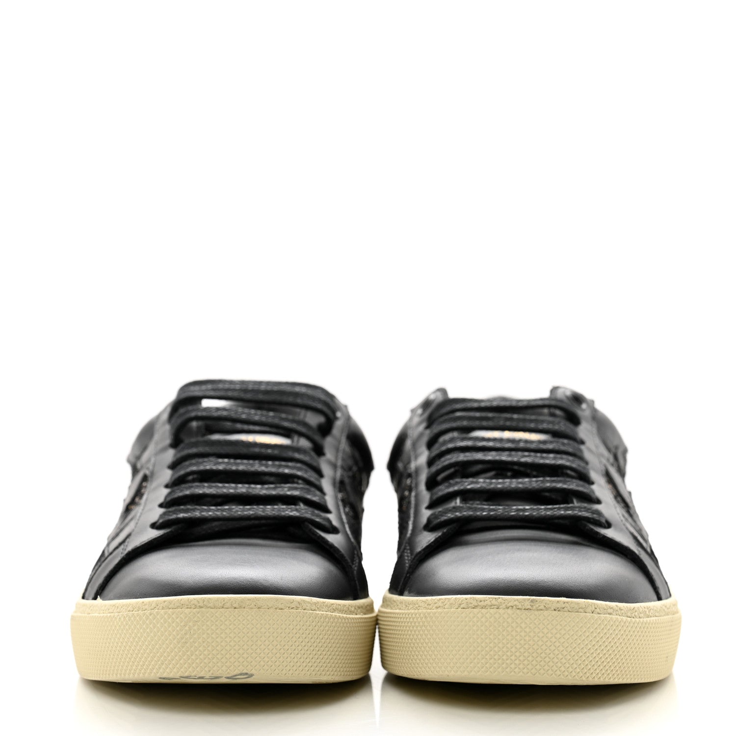 Saint Laurent Nappa Womens Star Court Sneakers 38 Black 3 of 11