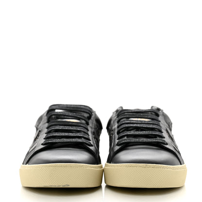 Saint Laurent Nappa Womens Star Court Sneakers 38 Black 3 of 11