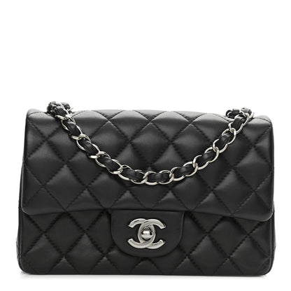 Chanel Lambskin Quilted Mini Rectangular Flap Black 1 of 11