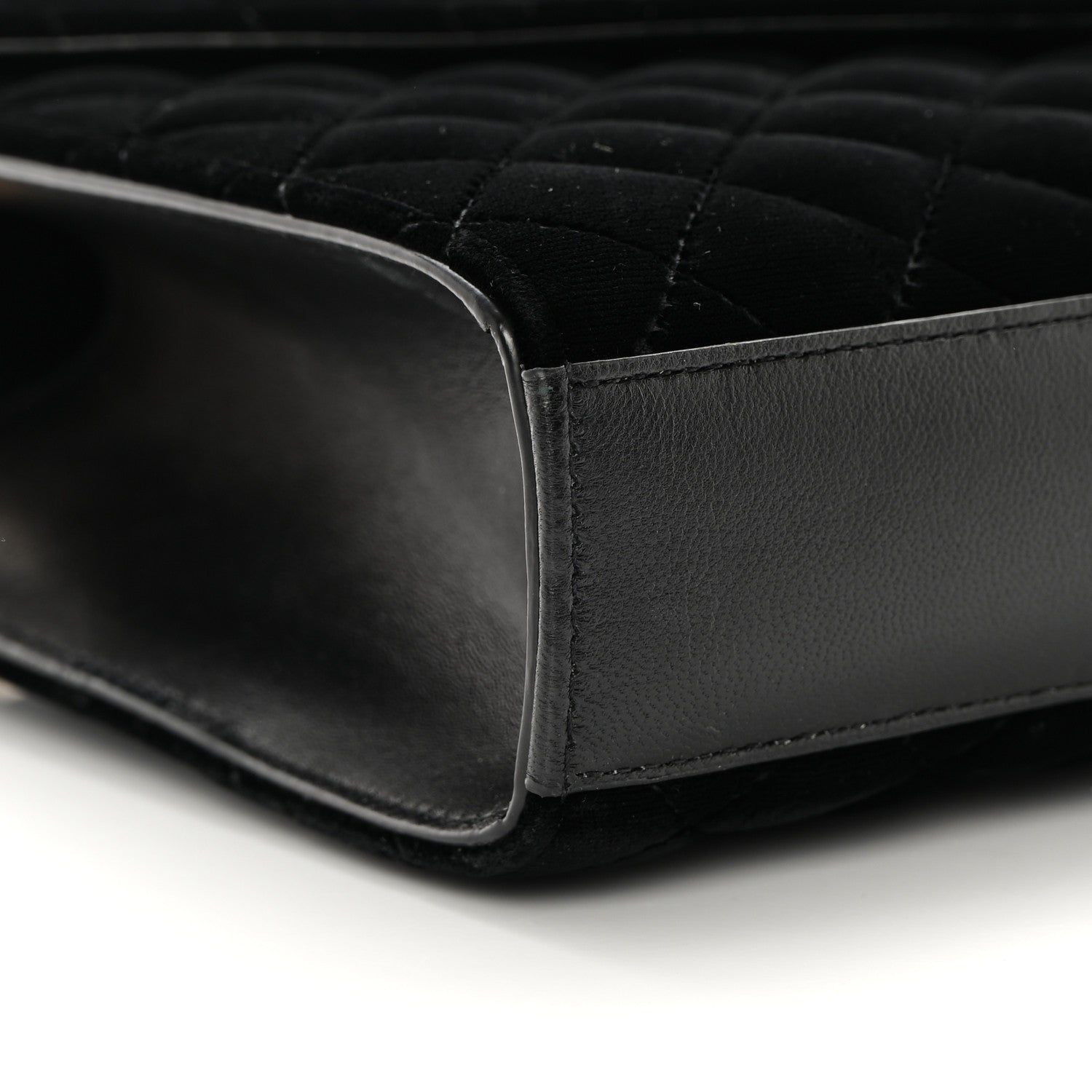 Saint Laurent Velvet Tri-Quilt Monogram Medium College Bag Black 8 of 14