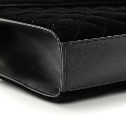Saint Laurent Velvet Tri-Quilt Monogram Medium College Bag Black 8 of 14