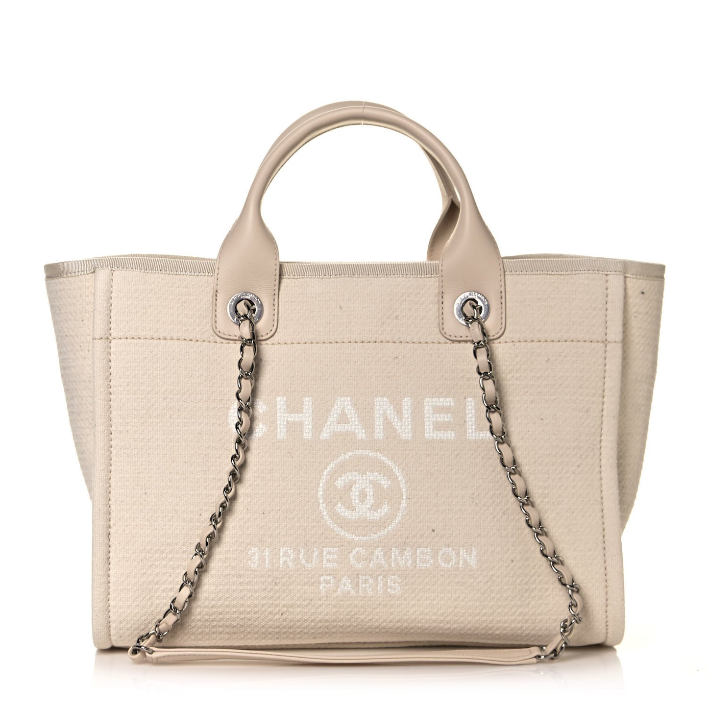 Mixed Fibers Small Deauville Tote White